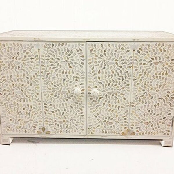 Mother of Pearl Inlay Sideboard / Buffet in White