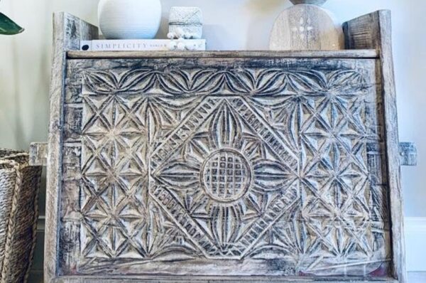 Bone Inlay Waterfall Console