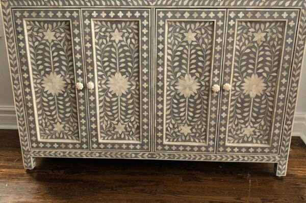 Bone Inlay Waterfall Console