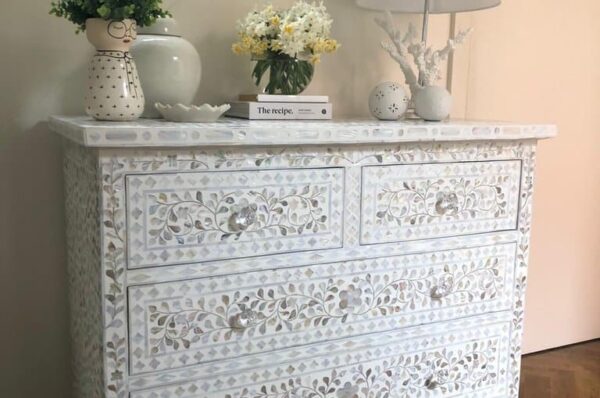 Mother of Pearl Floral Chest