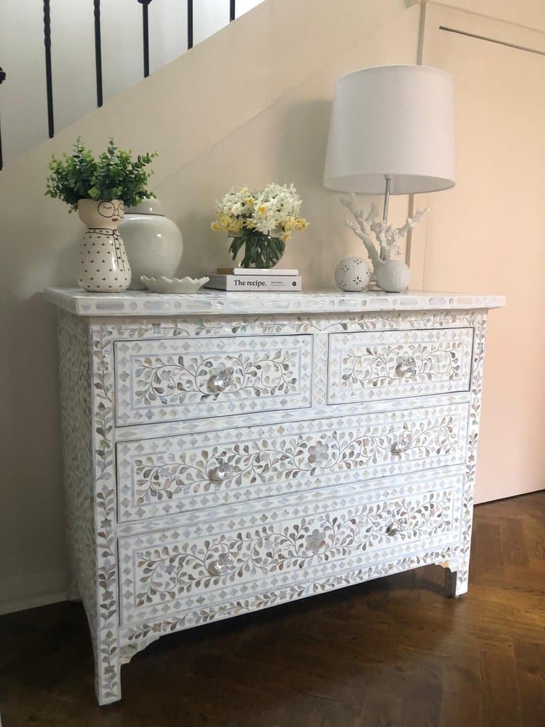 Mother of Pearl Floral Chest