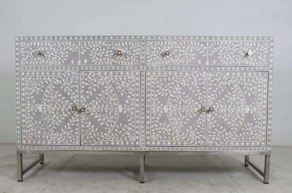 Scroll Vine Bone Inlay Sideboard