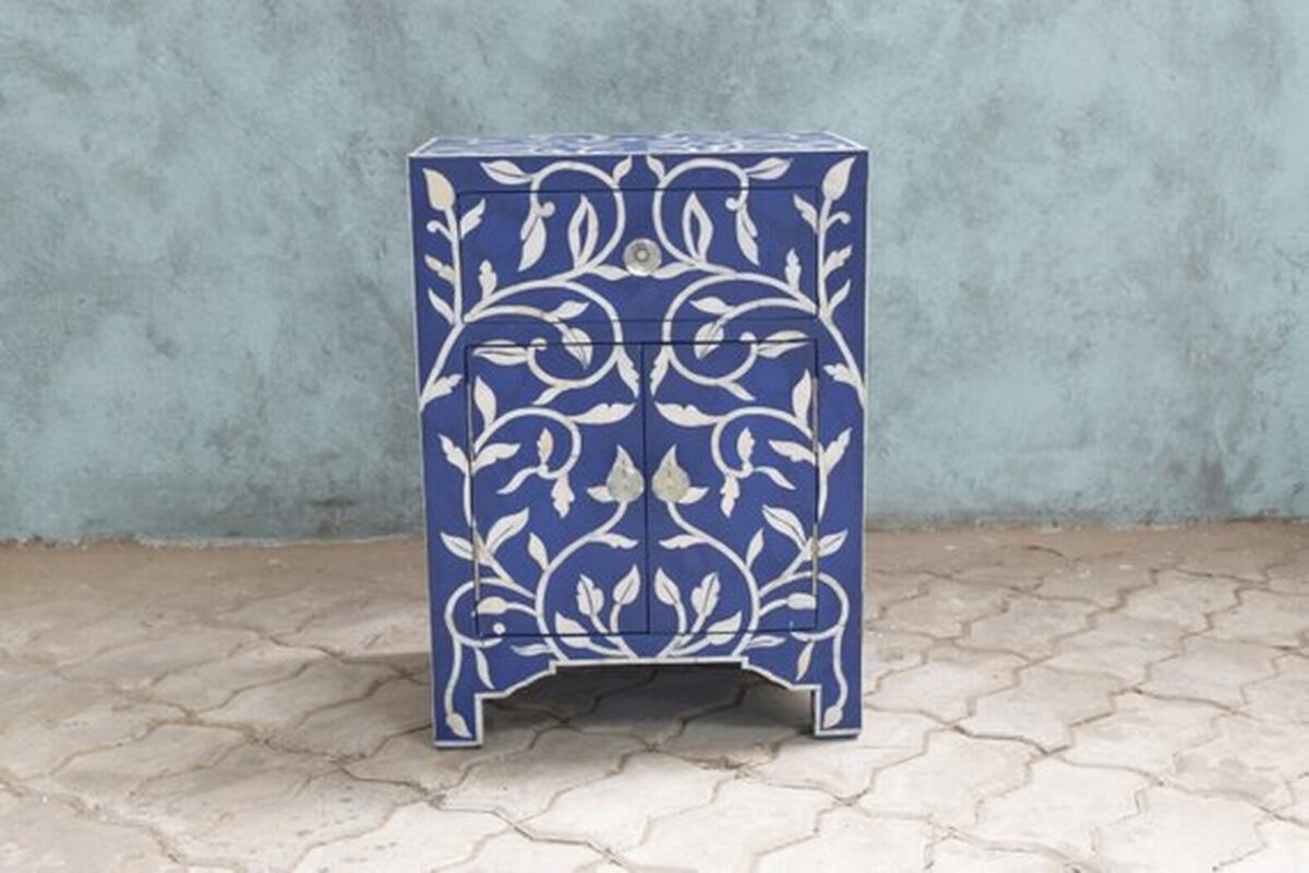 Laila Bedside Pearl Inlay