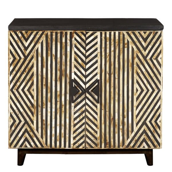 Bone Inlay Cabinet in Brown