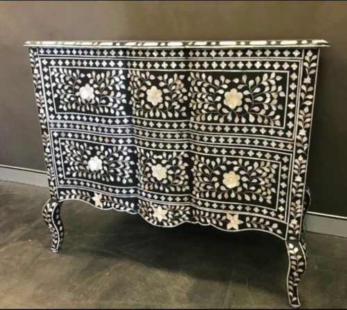Provincial French Style Mother of Pearl Inlay 2 Drawer Chest