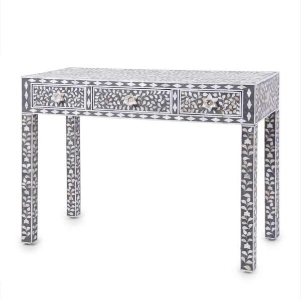 Floral Mother of Pearl Inlay Console / Desk