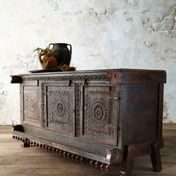 Old Reclaimed Indian Dhamchiya / Hope Chest / Indian Chest of Drawers