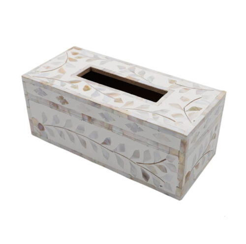 Floral Mother of Pearl Inlay Tissue Box