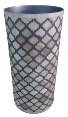 Bone Inlay Vases Mughal Design- Set of 3 – Blue Colored Bone