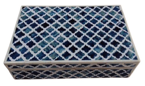 Mughal Bone Inlay Box – Grey