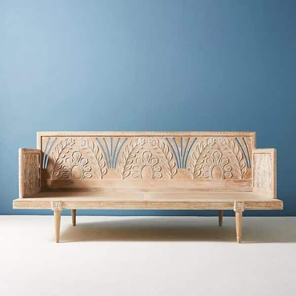 Carved Wooden Daybed / Lounge