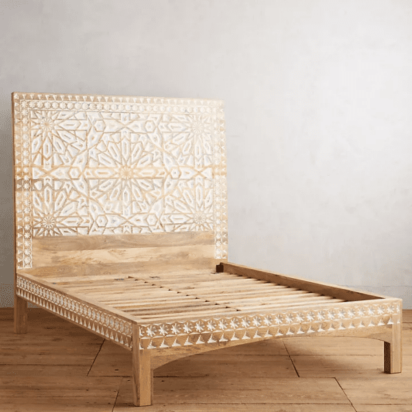 Handcarved Bed – King- 82″W x 85.5″D x 66″H