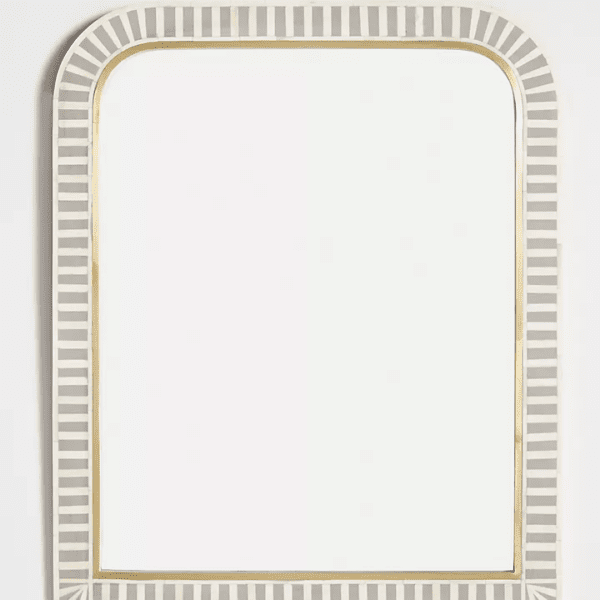 Striped Bone Inlay Mirror – Standard Wall Mirror – 28″W x 34″H
