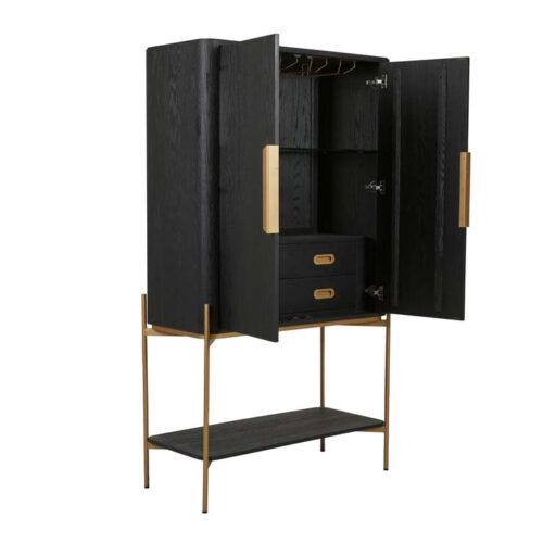 Luxe Wooden Bar Cabinet