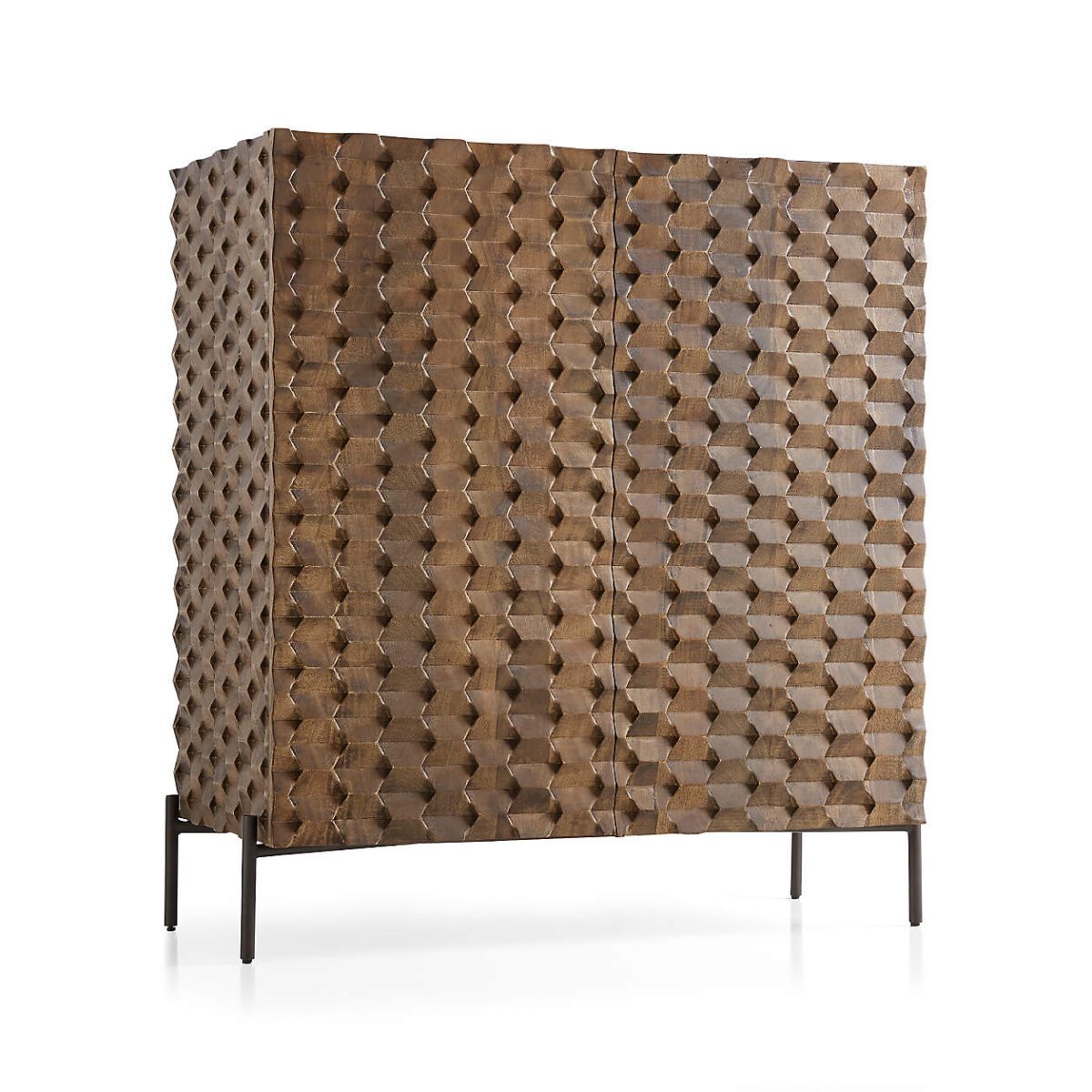 Honeycomb Wooden Bar Cabinet