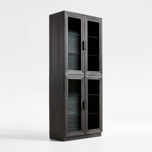 Glass-door Wooden Bookcase