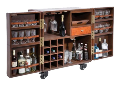 Samuel Leather Bar Cabinet