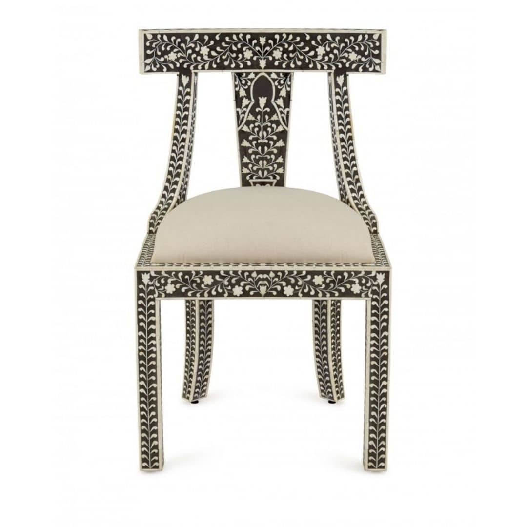 Handcrafted Bone Inlay Chair