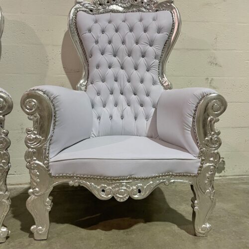 Vintage German Silver Throne Chair
