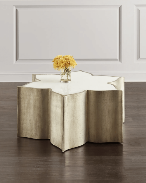 Periwinkle Brass Coffee Table