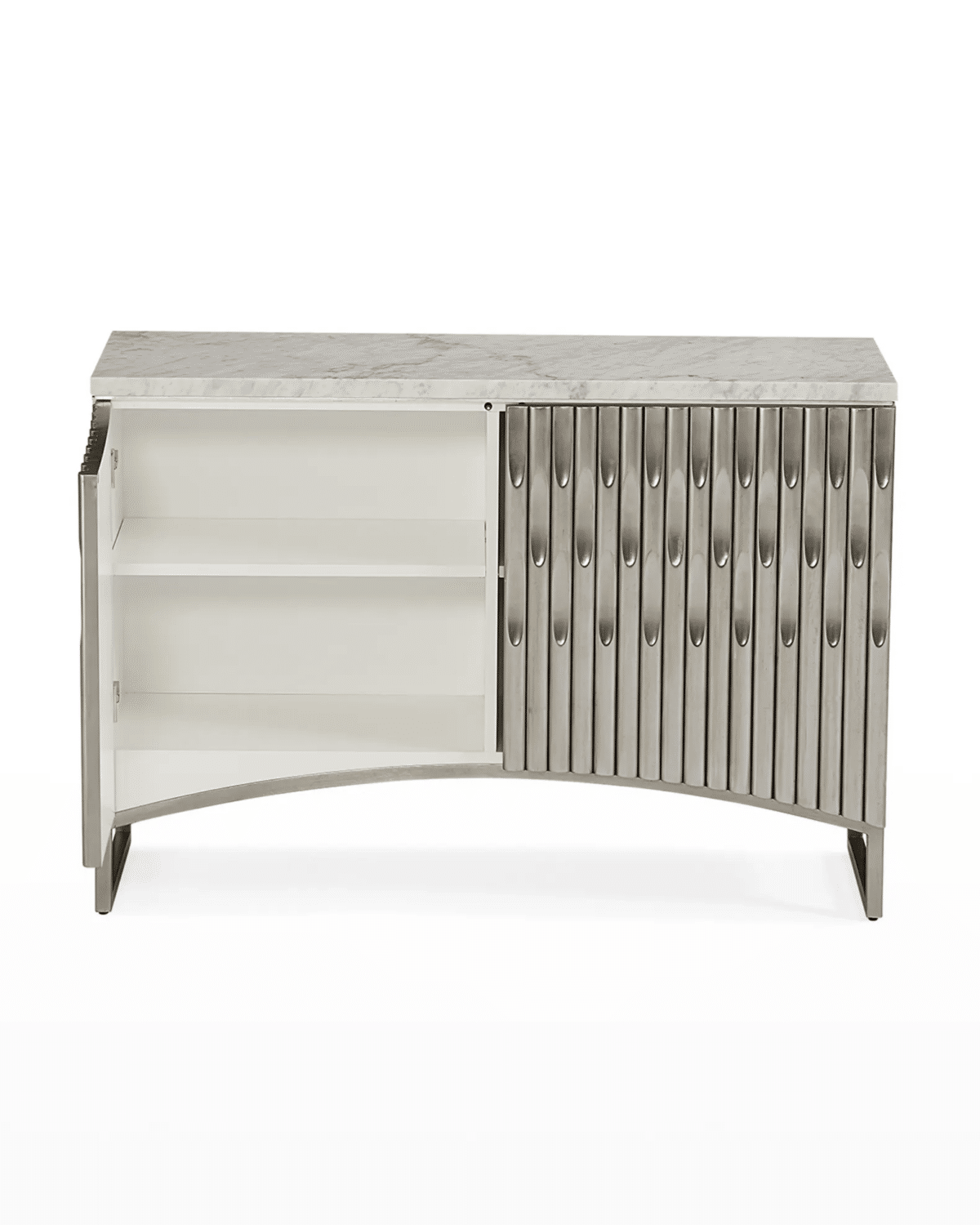 Ziana Silver Cabinet with Doors