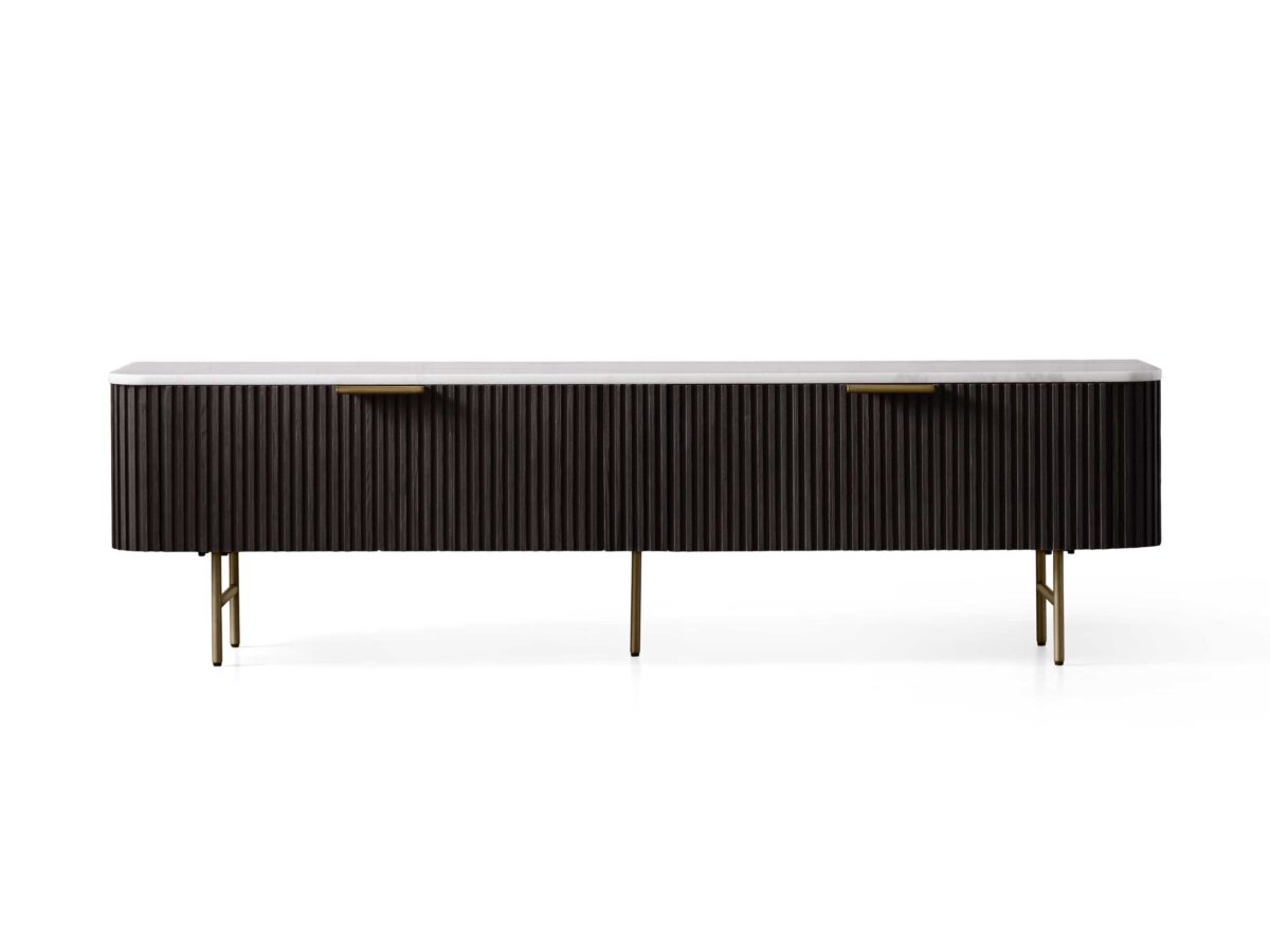 Fluted Low Media Console