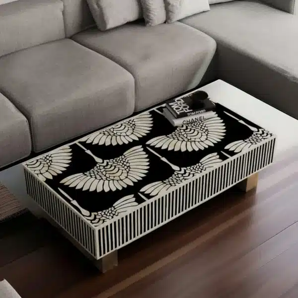 Swan Bone Inlay Coffee Table