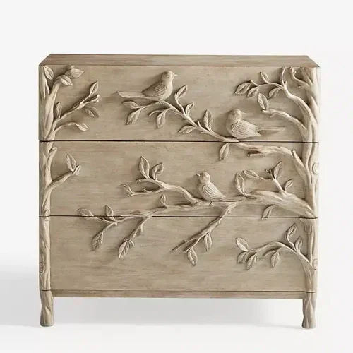 Bird Wooden 3 Drawer Dresser