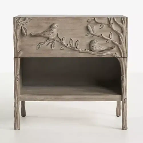 Bird Wooden Nightstand