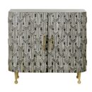 Arrow Bone Inlay Cabinet in Black