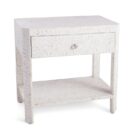 Aadya White Bone Inlay Nightstand