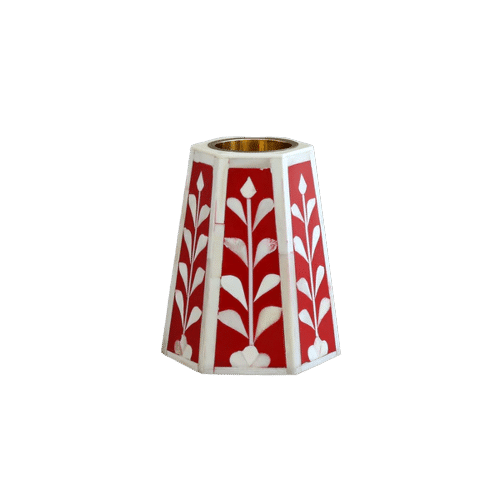 Bone Inlay Candle Stand / Medkhan - Floral