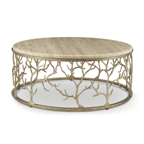 Travertine Glam Coffee Table
