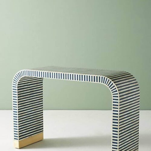 Bone Inlay Waterfall Console