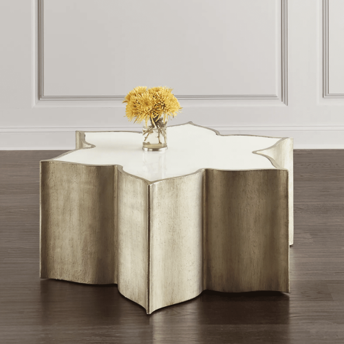 Periwinkle Brass Coffee Table