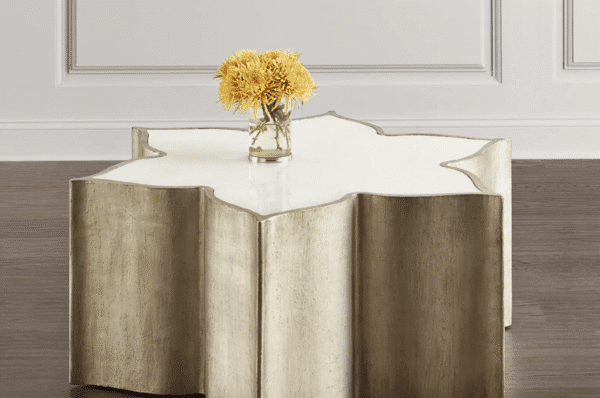 Periwinkle Brass Coffee Table