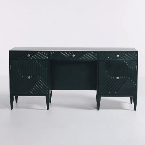Handcarved Wooden Office Desk
