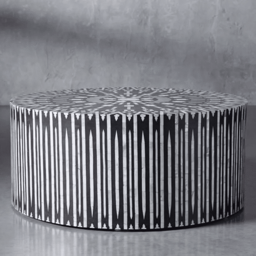 Mother of Pearl Inlay Ikat Coffee Table