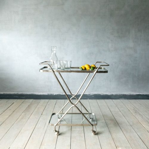 Silver Bar Cart