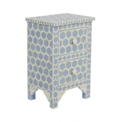 Honeycomb Bone Inlay Bedside