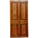Teak and Bone Inlay Wooden Door