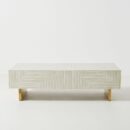Striped Bone Inlay Coffee Table Grey