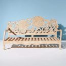 Carved Wooden Daybed / Lounge - Flower Bed Design