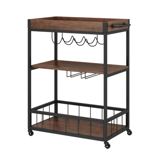 Modular Wooden Bar Cart
