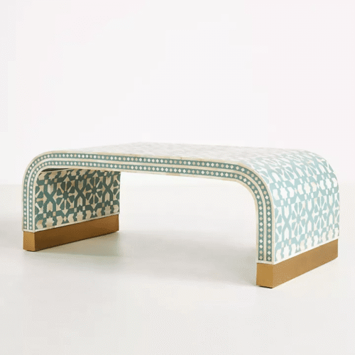 Moroccan Bone Inlay Waterfall Coffee Table