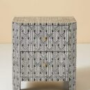 Modern Arrow Black Bone Inlay Bedside