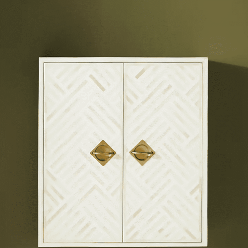 Bone Inlay Bath Cabinet