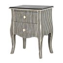 Striped Bone Inlay Bedside French