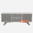 Fish Scale Bone Inlay Media Console / Entertainment Unit in Black