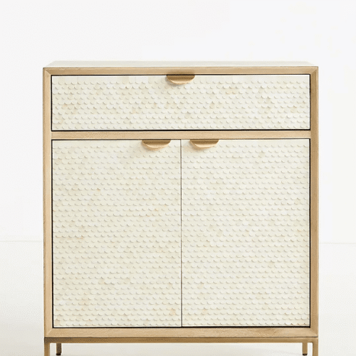 Fish Scale Bone Inlay Cabinet Neutral